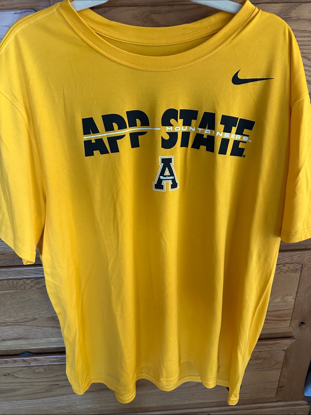 Nike Yellow App State Mountaineers Graphic Short Sleeve Tee